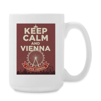 Reste calme et Vienne - Grande tasse 440 ml - blanc - Droite