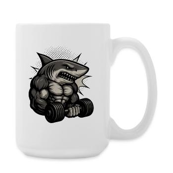 Strength Training Haibodo Shirt Design - Large Mug 440 ml - white - Right