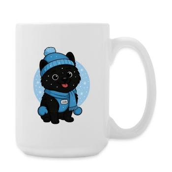 Chien câlin Magie de l’hiver - Grande tasse 440 ml - blanc - Droite