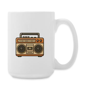 Vintage Boombox  - Große Tasse 440 ml - Weiß - Rechts