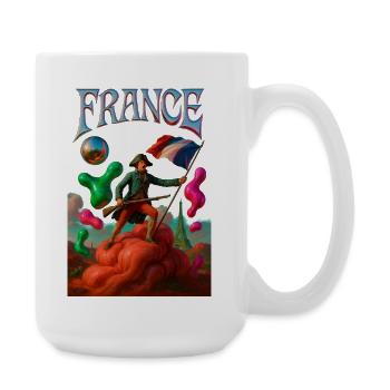 Héros français en révolution onirique - Grande tasse 440 ml - blanc - Droite