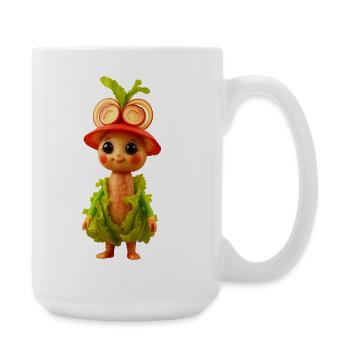 Funny vegetable figurine ideal for children - Large Mug 440 ml - white - Right