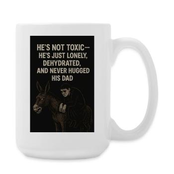 Male Loneliness - Large Mug 440 ml - white - Right