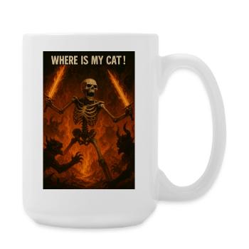 Où est mon chat ! - Grande tasse 440 ml - blanc - Droite