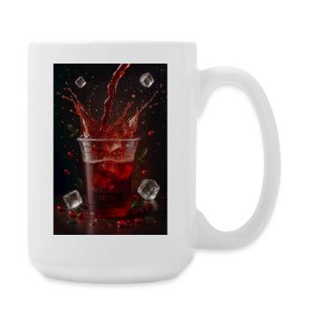 Shot d’énergie aux baies et glaçons - Grande tasse 440 ml - blanc - Droite