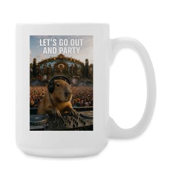 Soirée DJ Capybara - Grande tasse 440 ml - blanc - Droite