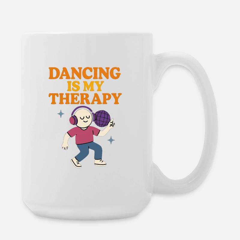 Dancing Therapy Illustration - Large Mug 440 ml - white