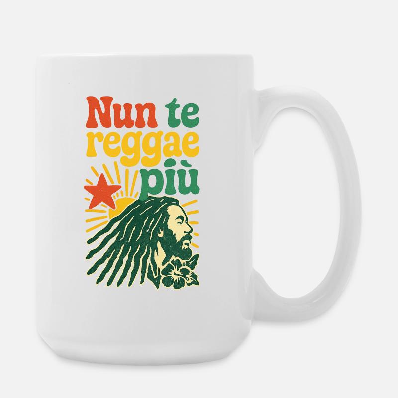Design reggae rasta avec un message positif - Grande tasse 440 ml - blanc