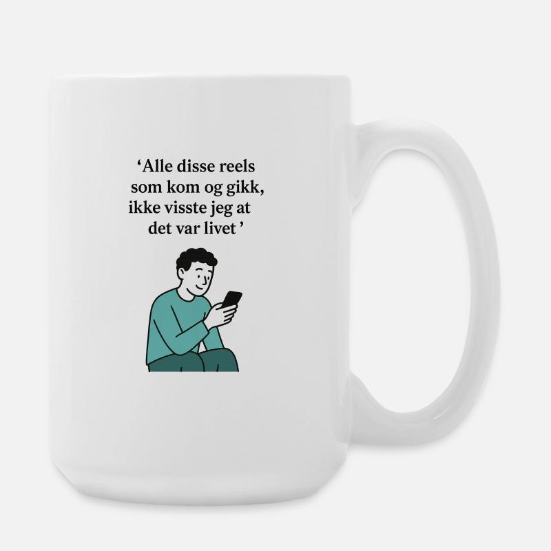 Rollen - Große Tasse 440 ml - Weiß
