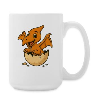 Little dragon in the egg - Large Mug 440 ml - white - Right