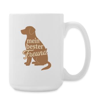 Mein Bester Freund Hund Motiv - Große Tasse 440 ml - Weiß - Rechts