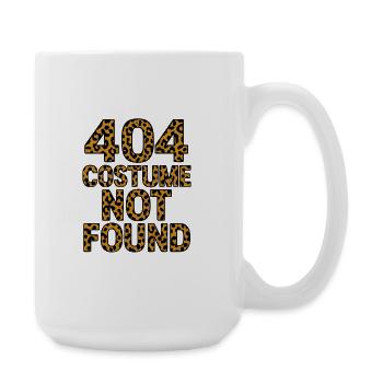 404 Costume Not Found – Leopard Print Nerd Shirt - Große Tasse 440 ml - Weiß - Rechts