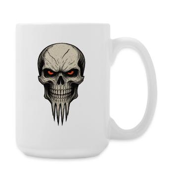 Zombie Skull Albtraum - Große Tasse 440 ml - Weiß - Rechts