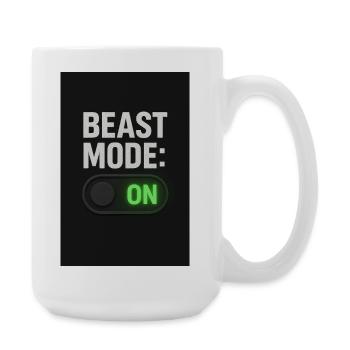 Beast Mod Turn On Switch Design - Large Mug 440 ml - white - Right