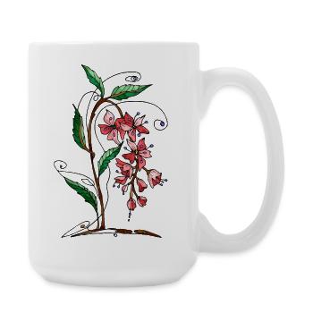 Fleur - Grande tasse 440 ml - blanc - Droite