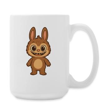 Cute Teddy Bear Rabbit Versatile Pattern - Large Mug 440 ml - white - Right