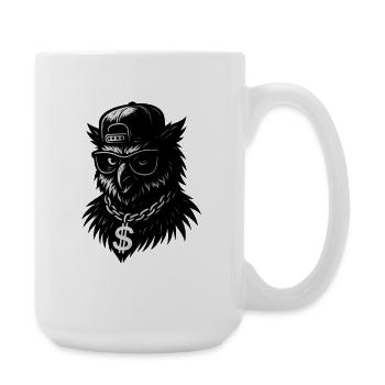 Rap-Owl - Large Mug 440 ml - white - Right