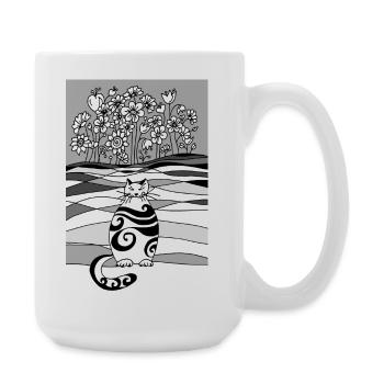 cat - Large Mug 440 ml - white - Right