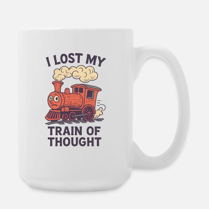 Train de la pensée Design - Grande tasse 440 ml - blanc