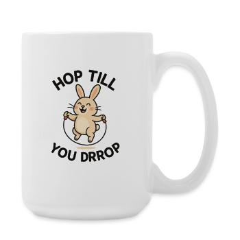 Conception de saut de lapin joyeux - Grande tasse 440 ml - blanc - Droite