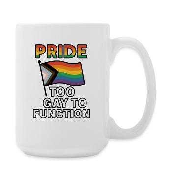 Conception colorée du drapeau de la fierté avec humour - Grande tasse 440 ml - blanc - Droite