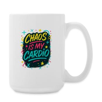 Le chaos est mon Cardio - Grande tasse 440 ml - blanc - Droite