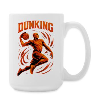 Basketball Dunk Throw Player Dunking Gift - Large Mug 440 ml - white - Right
