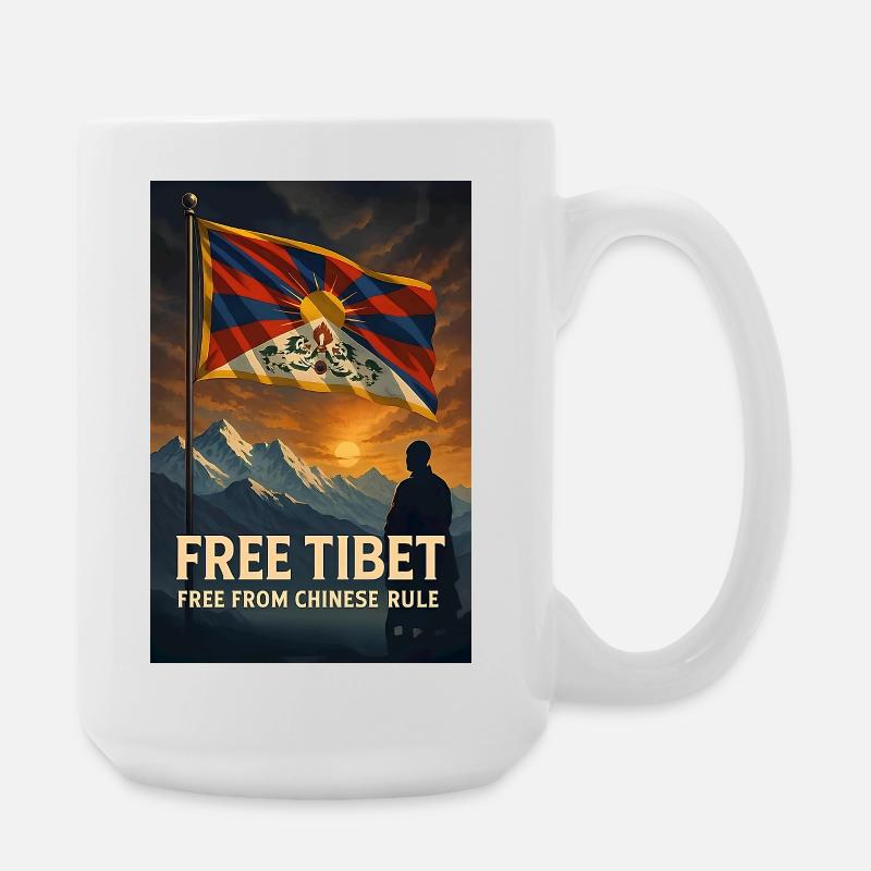 FREE FROM CHINESE RULE - Large Mug 440 ml - white