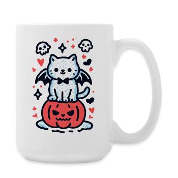 Pumpkin Cat - Große Tasse 440 ml - Weiß - Rechts
