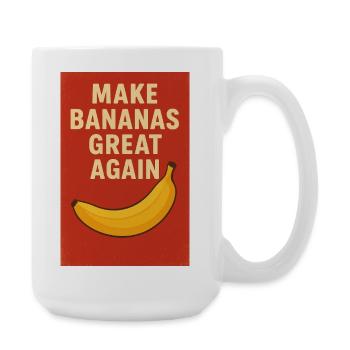 Humorous slogan with vibrant banana - Large Mug 440 ml - white - Right