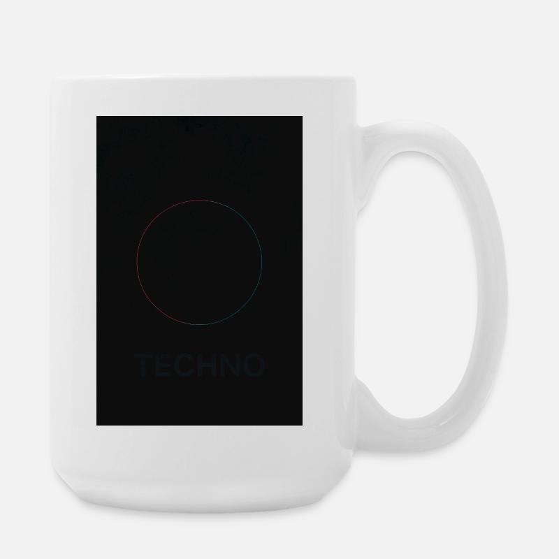 Techno im Neonlicht - Große Tasse 440 ml - Weiß