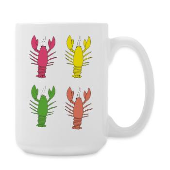 Colorful Lobster hummer - Große Tasse 440 ml - Weiß - Rechts