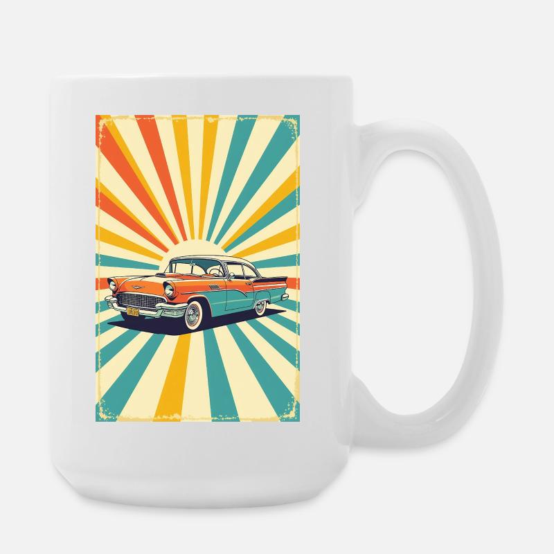 Retro Cruiser - Large Mug 440 ml - white