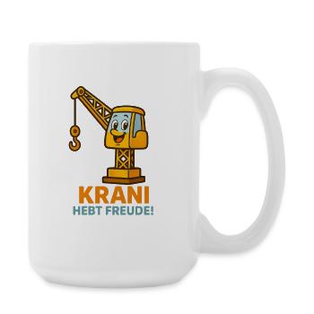 Construction Crane Joy Dire T-Shirt - Grande tasse 440 ml - blanc - Droite
