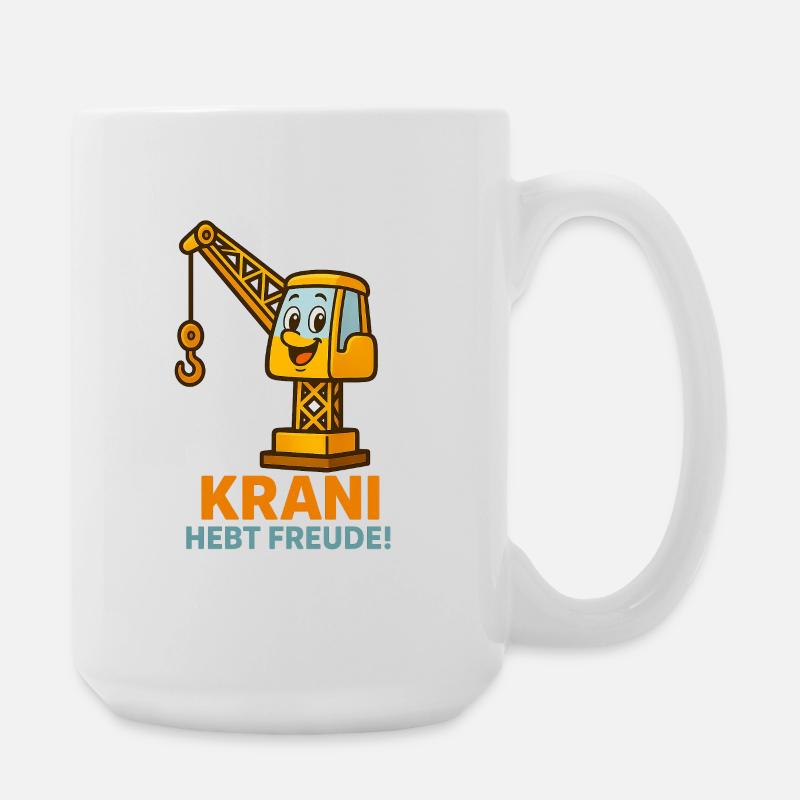 Construction Crane Joy Dire T-Shirt - Grande tasse 440 ml - blanc