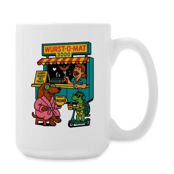 Snack Moin pour teckel - Grande tasse 440 ml - blanc - Droite