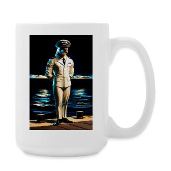 Marine Humanoid Dolphin - Large Mug 440 ml - white - Right