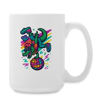 Breakdance Alligator - Large Mug 440 ml - white - Right