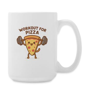Pizza Workout Motivational Shoe - Large Mug 440 ml - white - Right