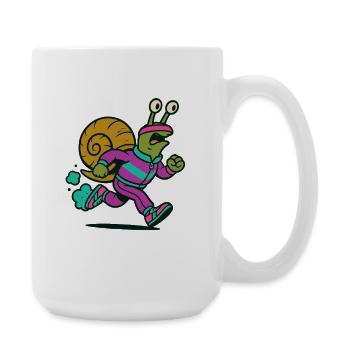 Rennschnecke - Große Tasse 440 ml - Weiß - Rechts