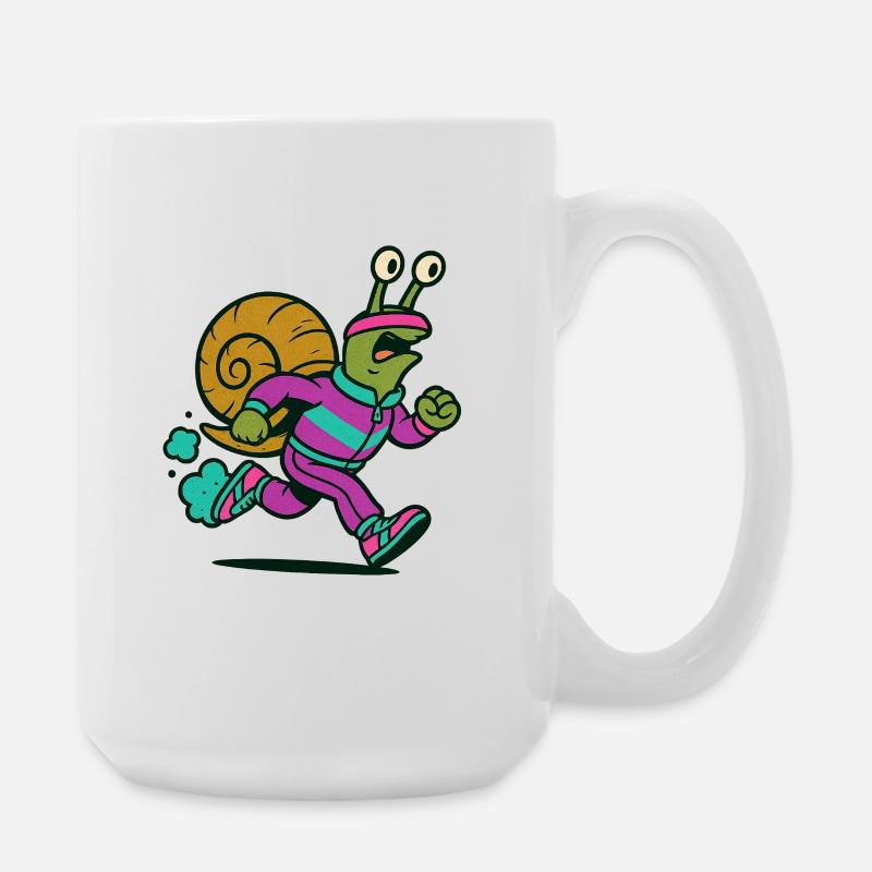 Rennschnecke - Große Tasse 440 ml - Weiß