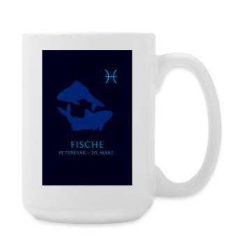 Pisces Zodiac Design - Large Mug 440 ml - white - Right