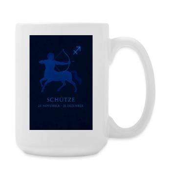 Sternzeichen Schütze mit Bogen & Sternbild - Große Tasse 440 ml - Weiß - Rechts