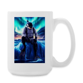 Plongeur humanoïde orque - Grande tasse 440 ml - blanc - Droite