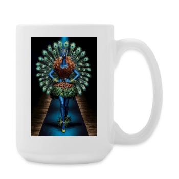 Humanoid Guan on Walkway - Large Mug 440 ml - white - Right
