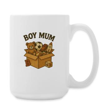 Toy Box Boy Mum Design - Large Mug 440 ml - white - Right