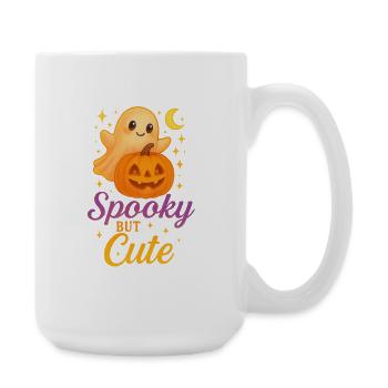 Cute Halloween Ghost with Pumpkin - Large Mug 440 ml - white - Right