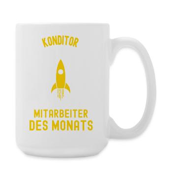Konditor Mitarbeiter des Monats Konditorei Kollege - Große Tasse 440 ml - Weiß - Rechts