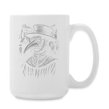 Mystischer Pestdoktor Porträt Design - Große Tasse 440 ml - Weiß - Rechts