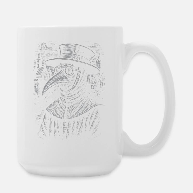 Conception de portrait de médecin de la peste mystique - Grande tasse 440 ml - blanc